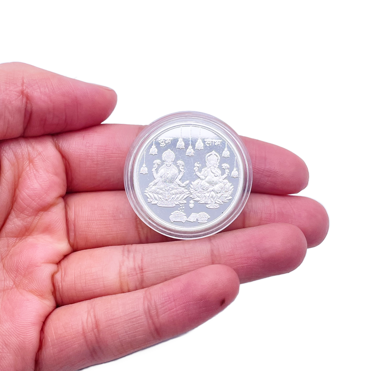 Silver Coin Laxmi Ganesh Silver Diwali / Dhanteras / Gift Fine 999.9