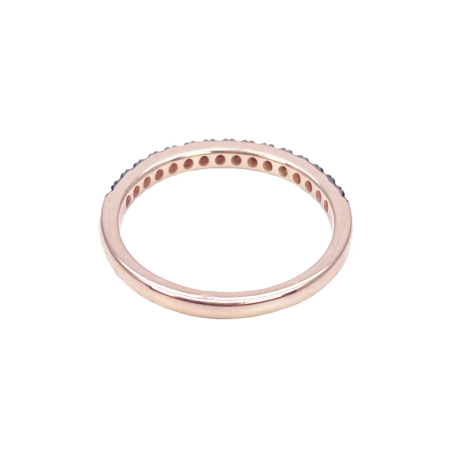 14ct Rose Gold Half Eternity Band With Brown Champagne Diamonds 0.20ct  Diamond Ring
