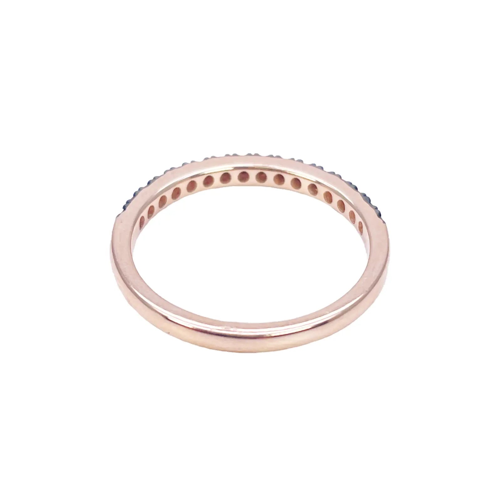 14ct Rose Gold Half Eternity Band With Brown Champagne Diamonds 0.20ct  Diamond Ring