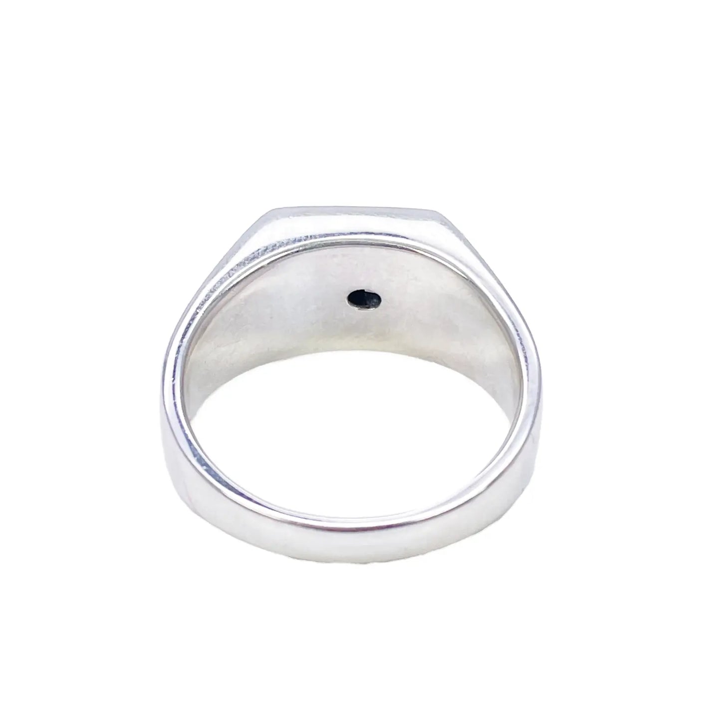 18ct White Gold 1.00ct Natural Diamond Princess Cut Invisible Gents Signet Ring  Diamond Ring