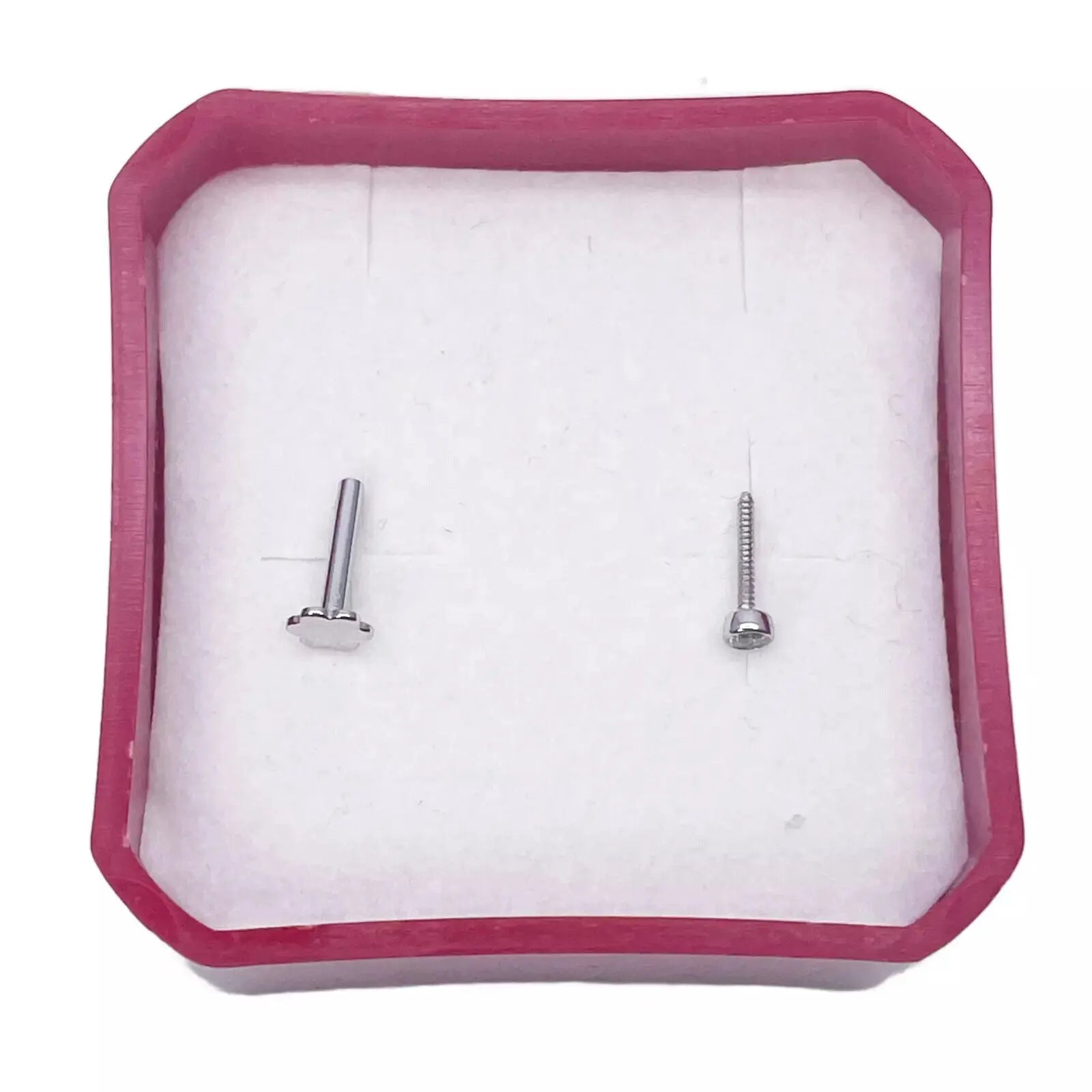 18ct Yellow & White Gold Diamond Bezel Nose Stud Pin 0.02ct  Body Piercing