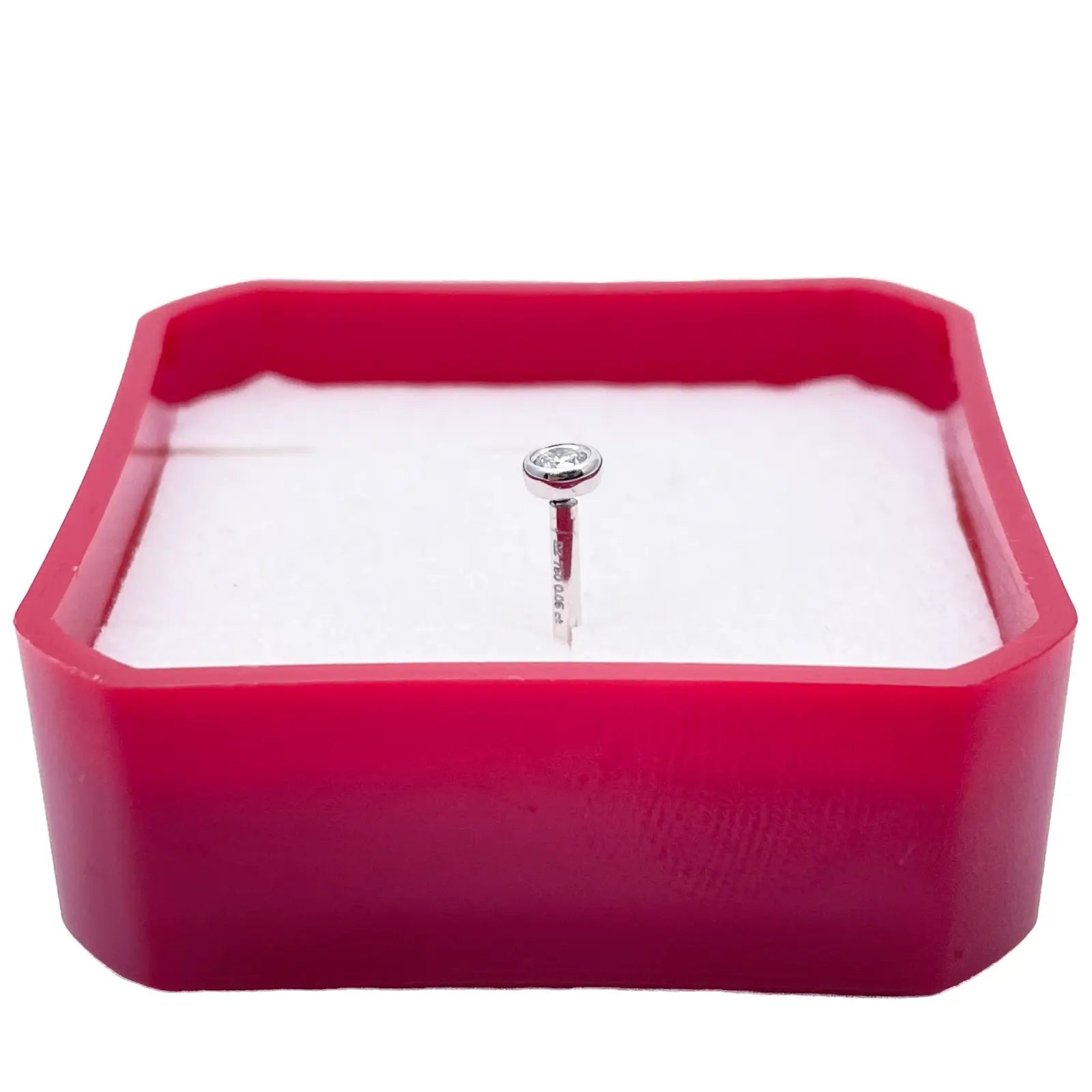 18ct Yellow & White Gold Diamond Bezel Nose Stud Pin 0.05ct  Body Piercing