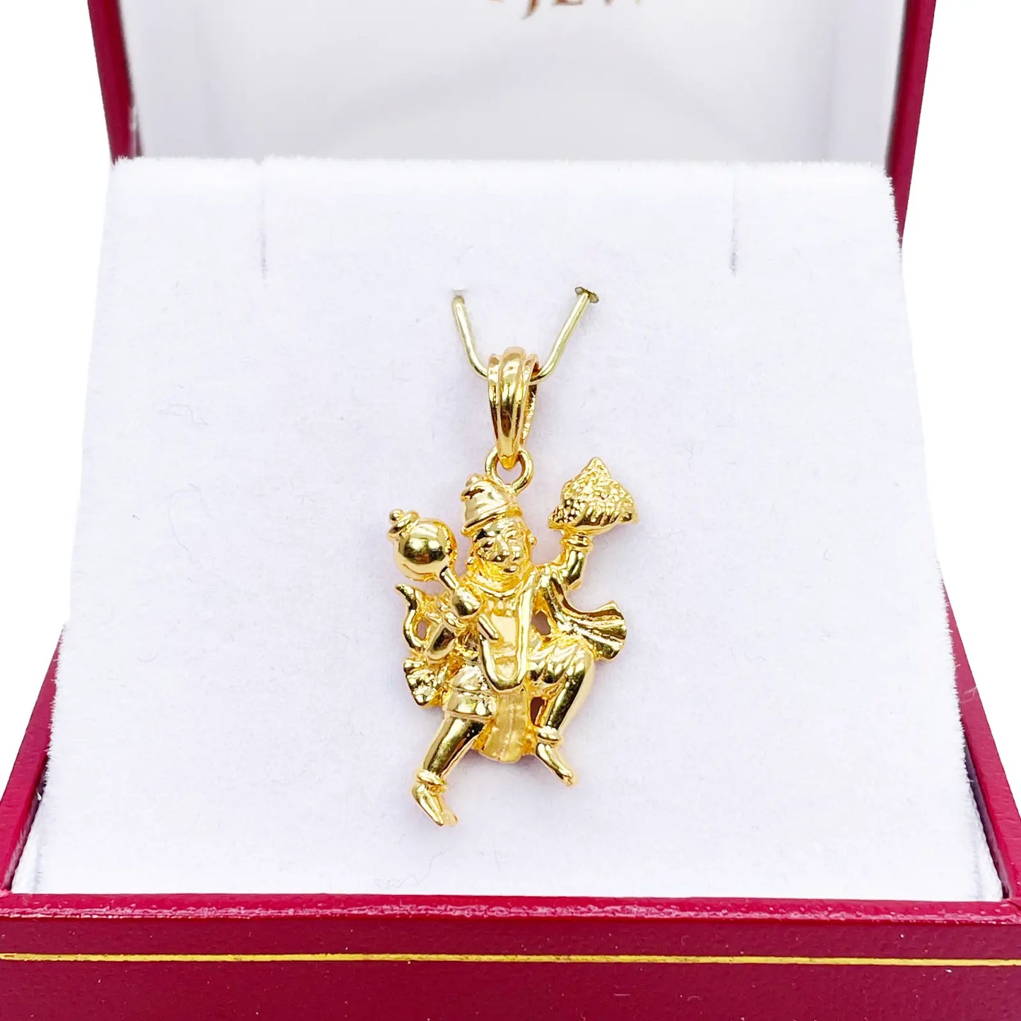 22ct Yellow Gold High Polished Hanuman Pendant 30mm Length 