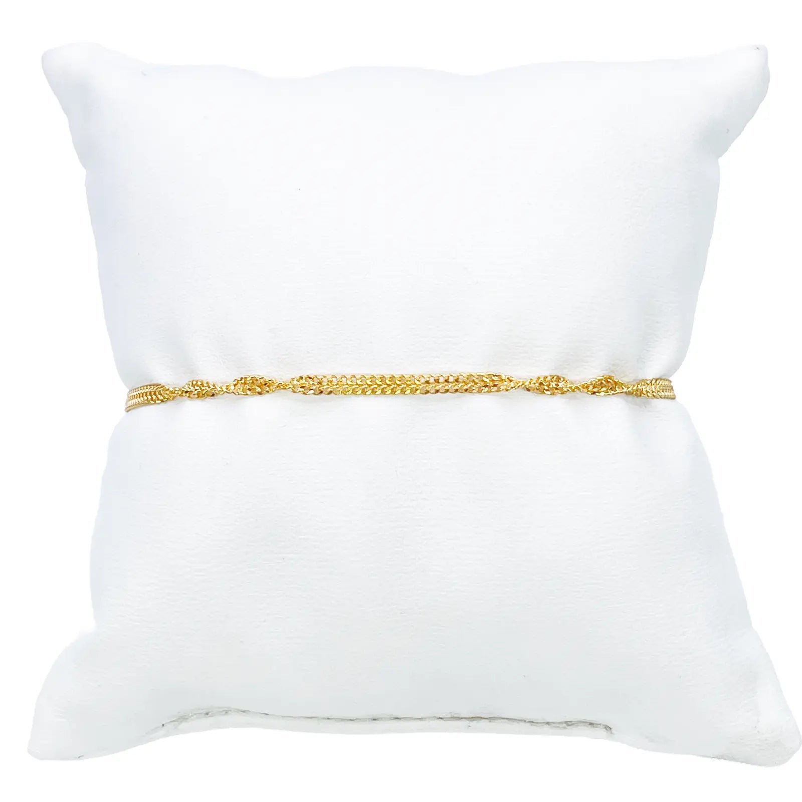 22ct Yellow Gold High Polished Twisted Ripple Bracelet 7'' inches 2.3mm Wide 