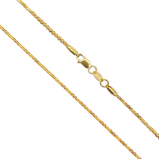 22ct Yellow Gold Solid Fancy Chain Necklace 18