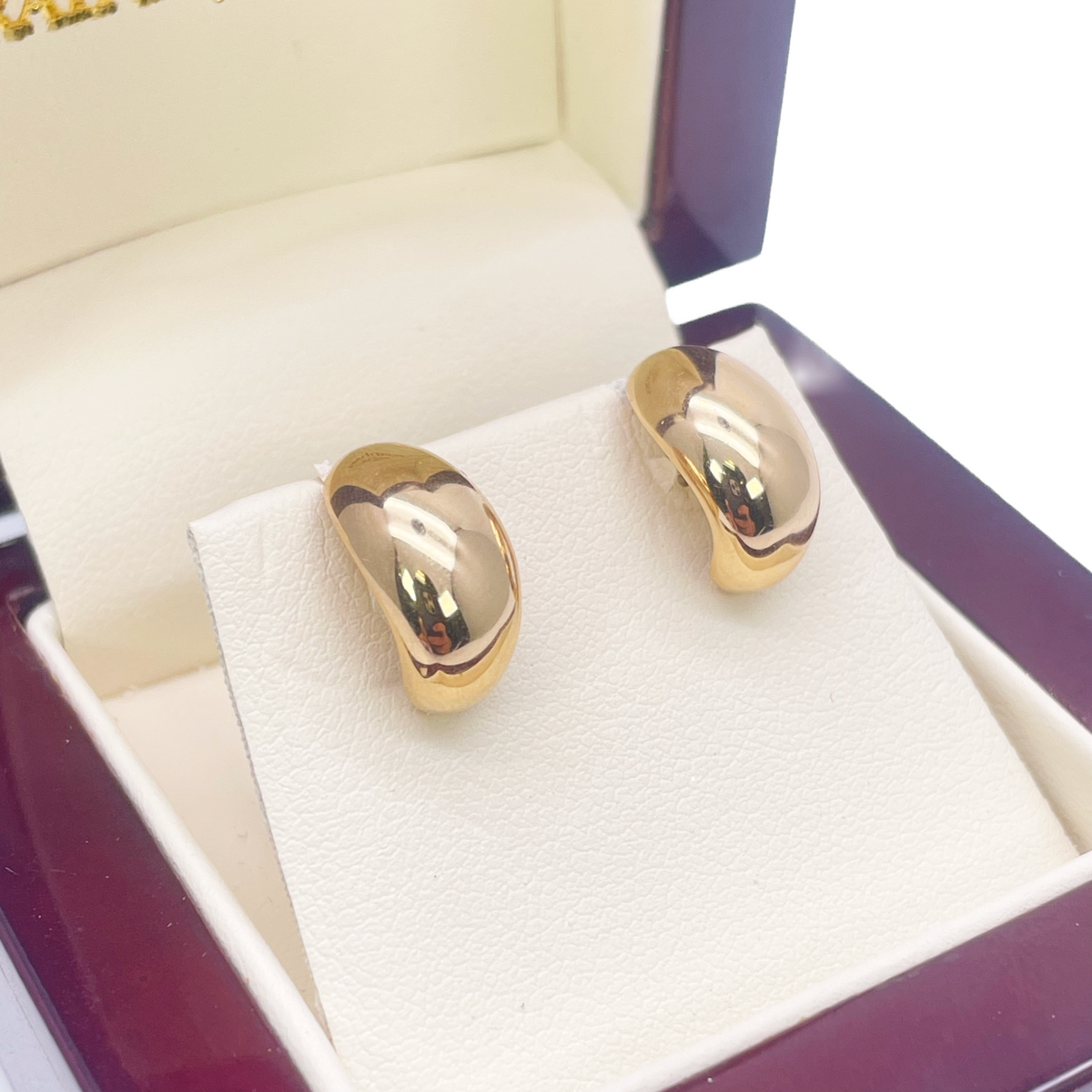 Ohrringe aus 18 Karat Gelbgold, hochglanzpoliert, minimalistisch und chic