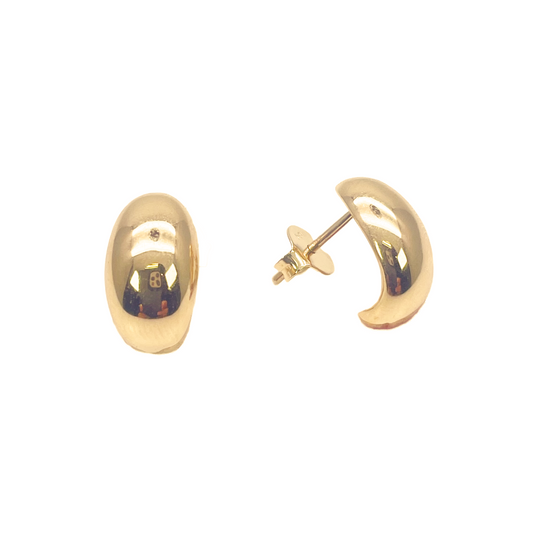 Ohrringe aus 18 Karat Gelbgold, hochglanzpoliert, minimalistisch und chic