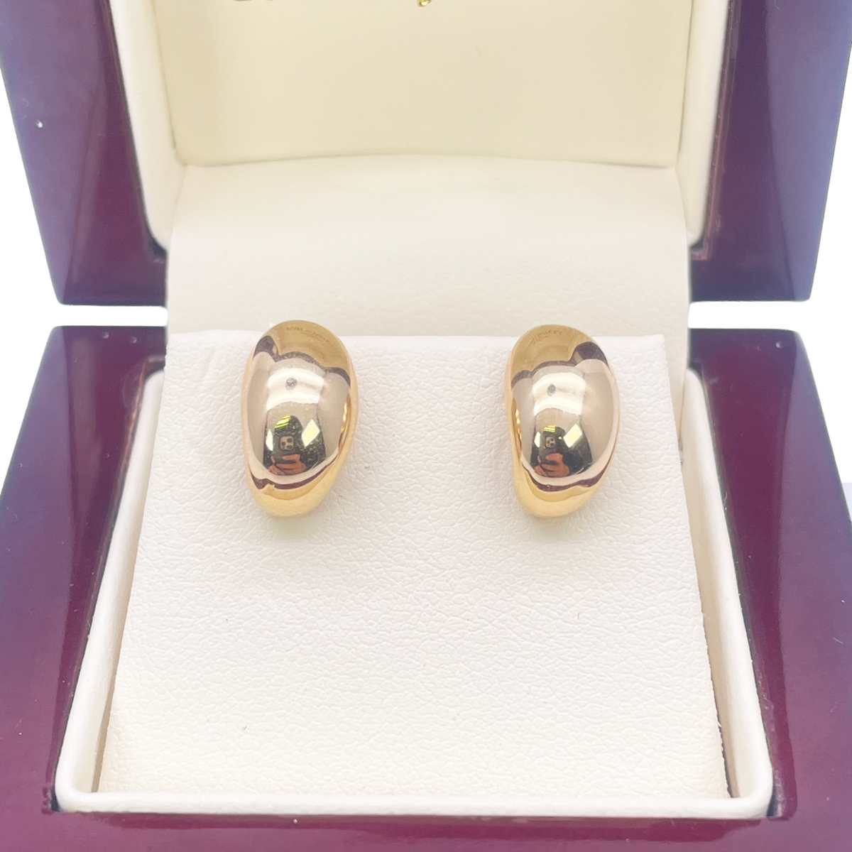 Ohrringe aus 18 Karat Gelbgold, hochglanzpoliert, minimalistisch und chic