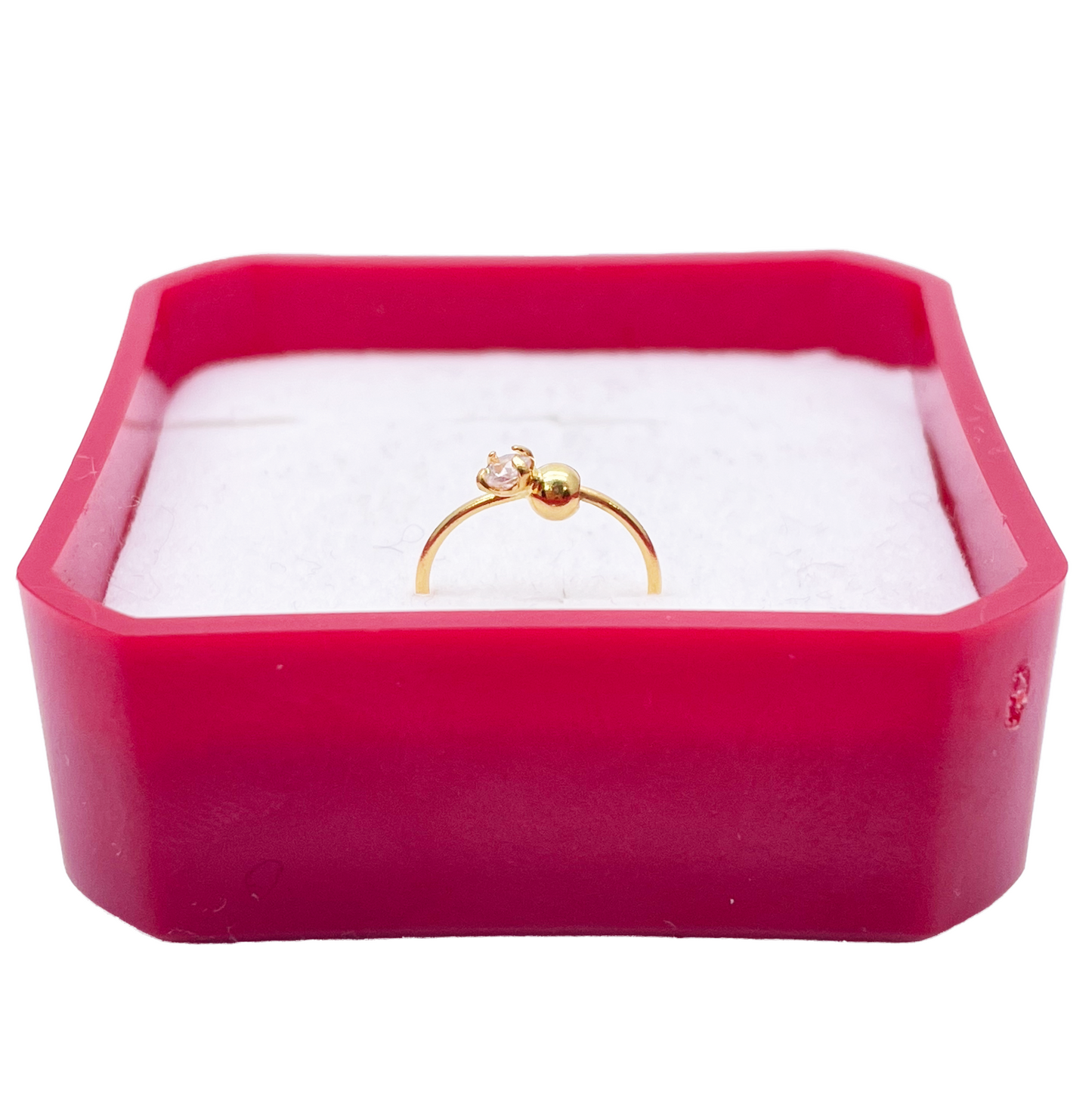 22 Karat Gelbgold wunderschöner, kleiner Huggie Nasenpiercing Ring 8,8mm