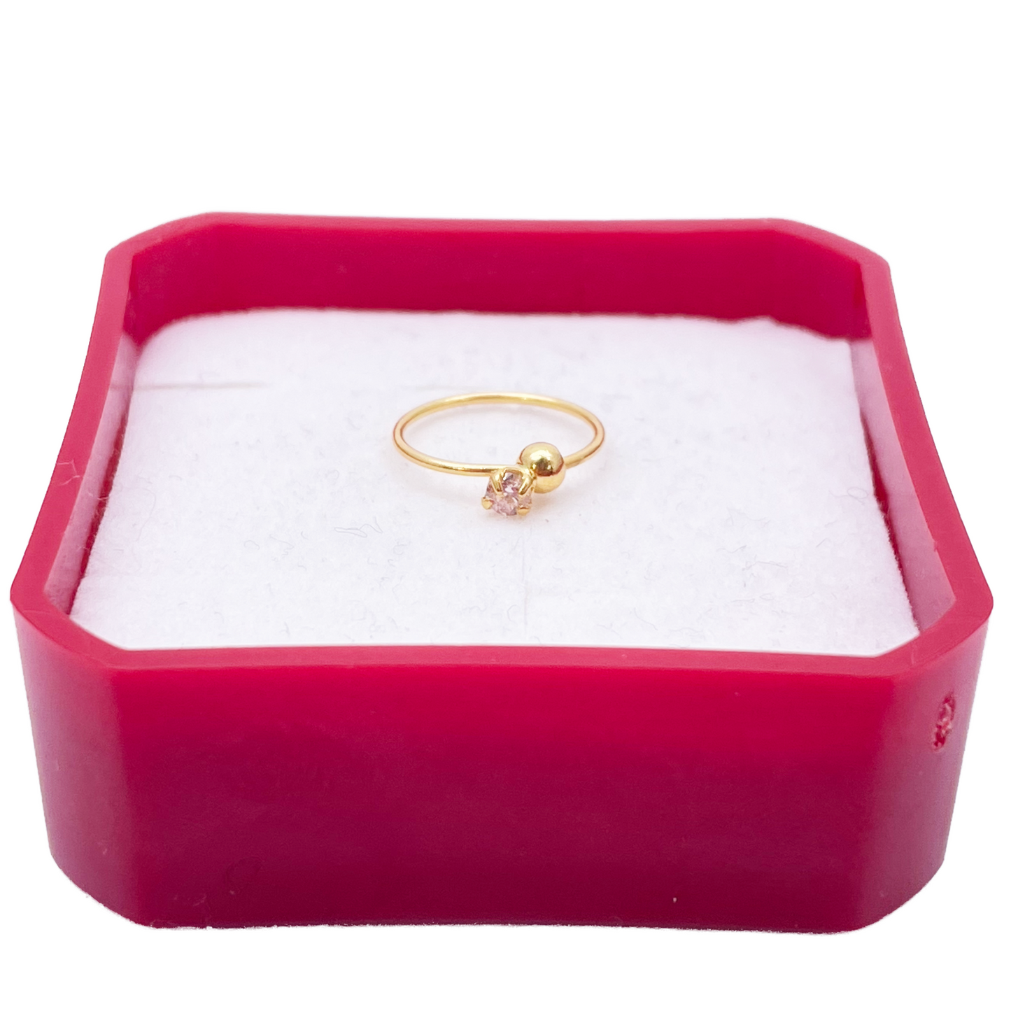22 Karat Gelbgold wunderschöner, kleiner Huggie Nasenpiercing Ring 8,8mm