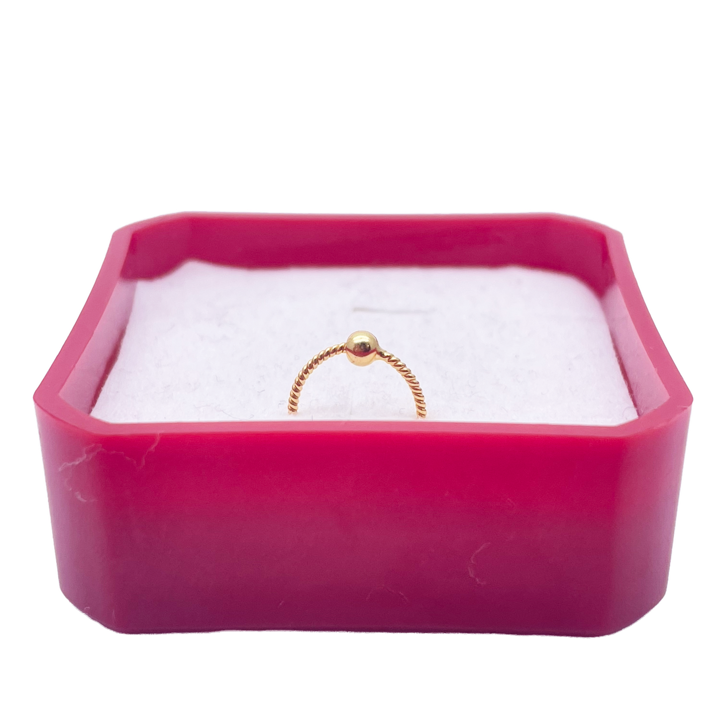 22 Karat Gelbgold winziger Seil zierlicher Nasenring Huggie 8mm Durchmesser