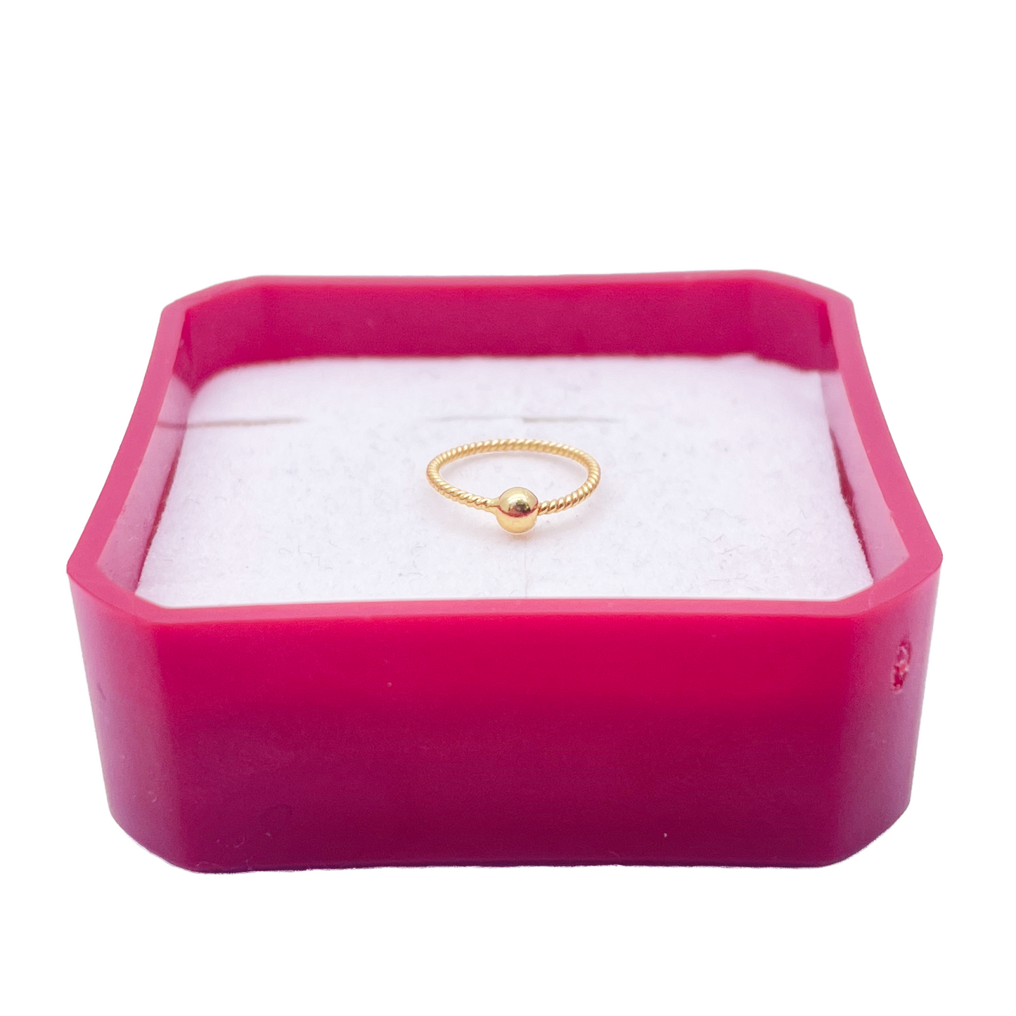 22 Karat Gelbgold winziger Seil zierlicher Nasenring Huggie 8mm Durchmesser