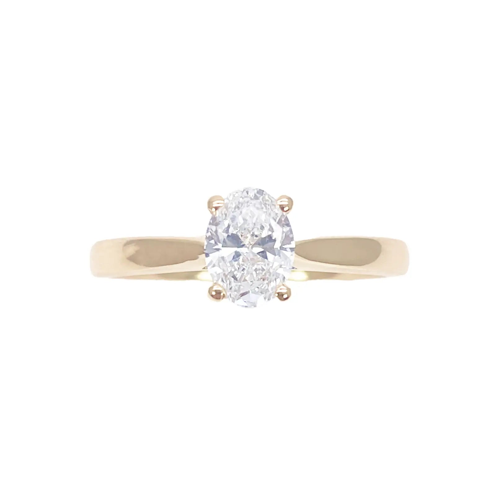 Oval Cut Natural Diamond Solitaire Engagement Ring 0.70ct GIA Certified  Diamond Yellow Gold Ring