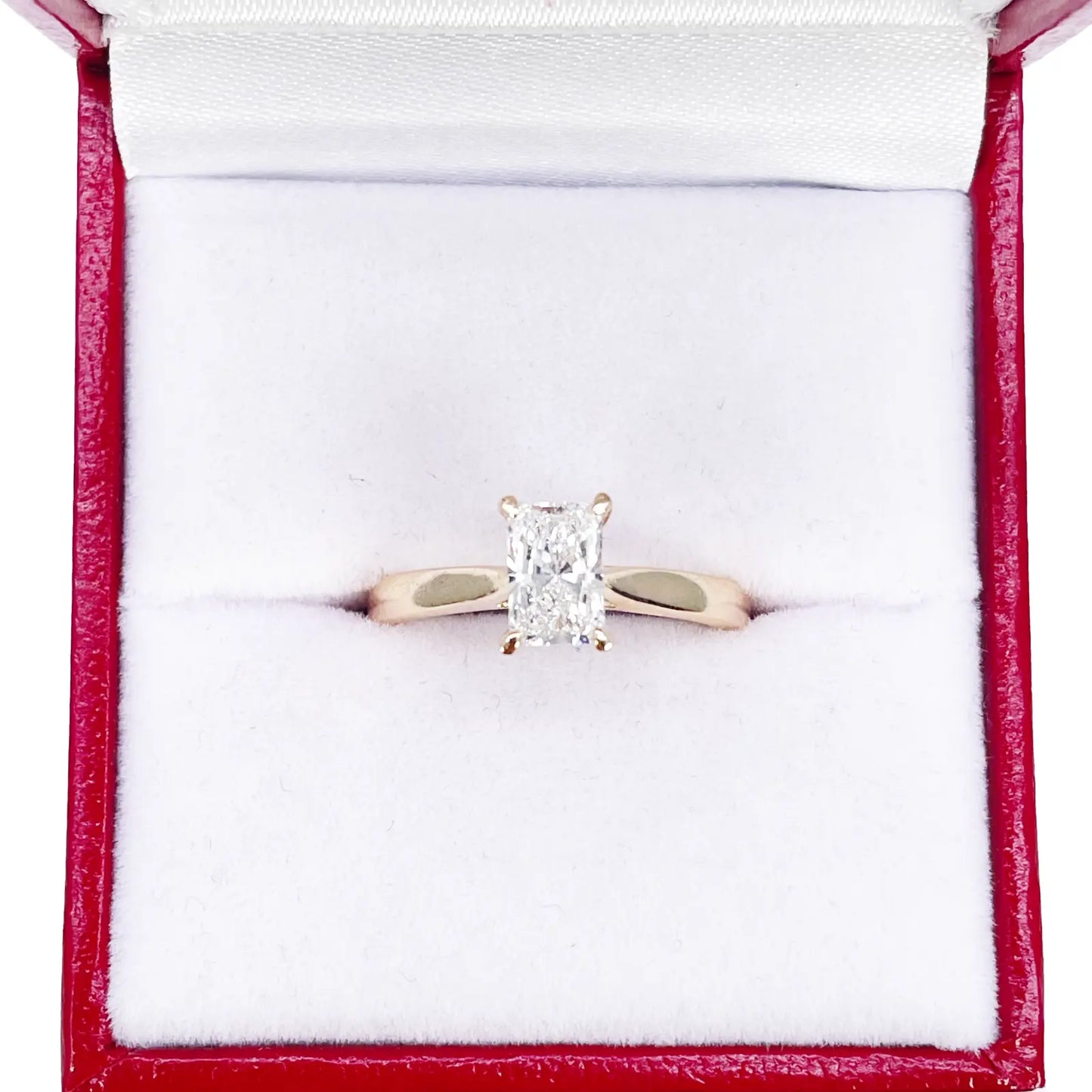 Radiant Cut Natural Diamond Solitaire Engagement Ring 0.70ct GIA Certified  Diamond Ring