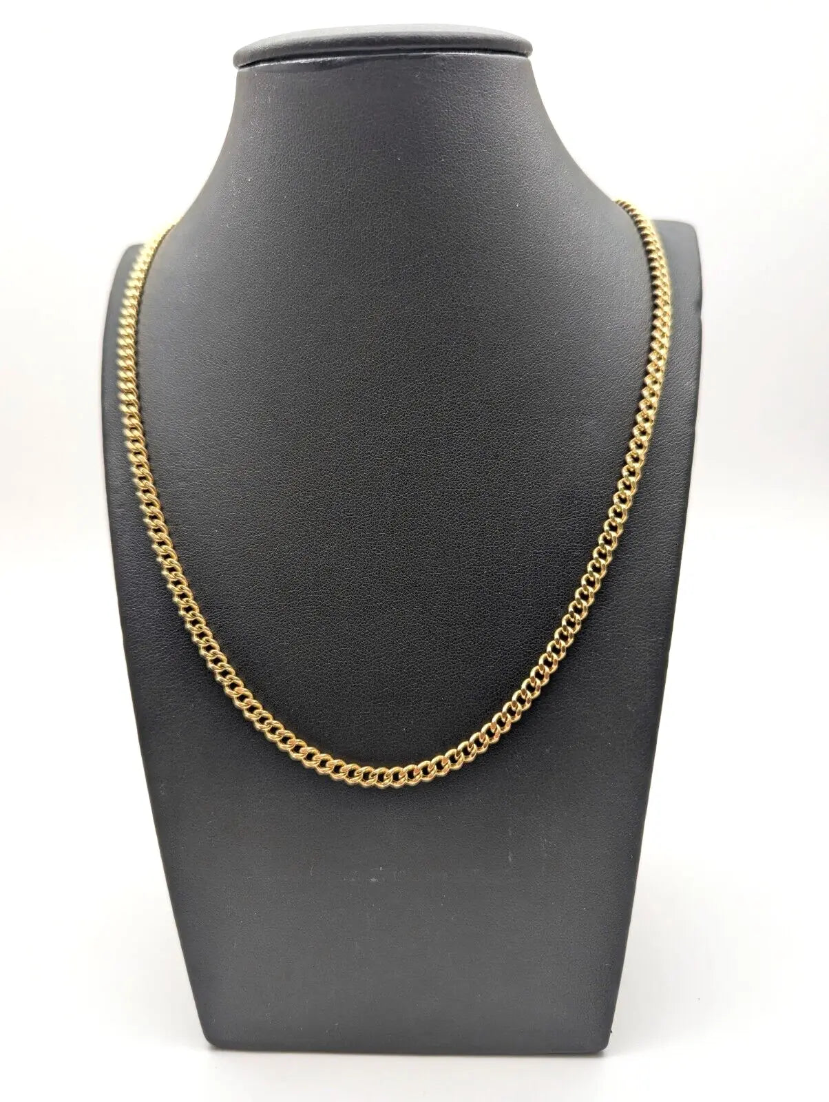14ct Yellow Gold Diamond Cut Curb Chain 22 inches Hallmarked  Diamond Bracelets
