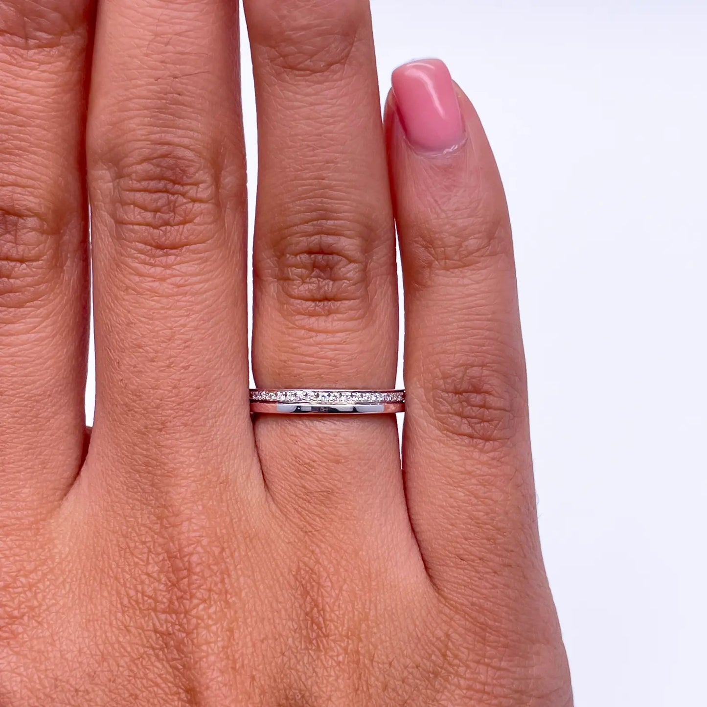 18ct White Gold Diamond Polished Full Eternity Ring 0.25ct  Diamond Ring