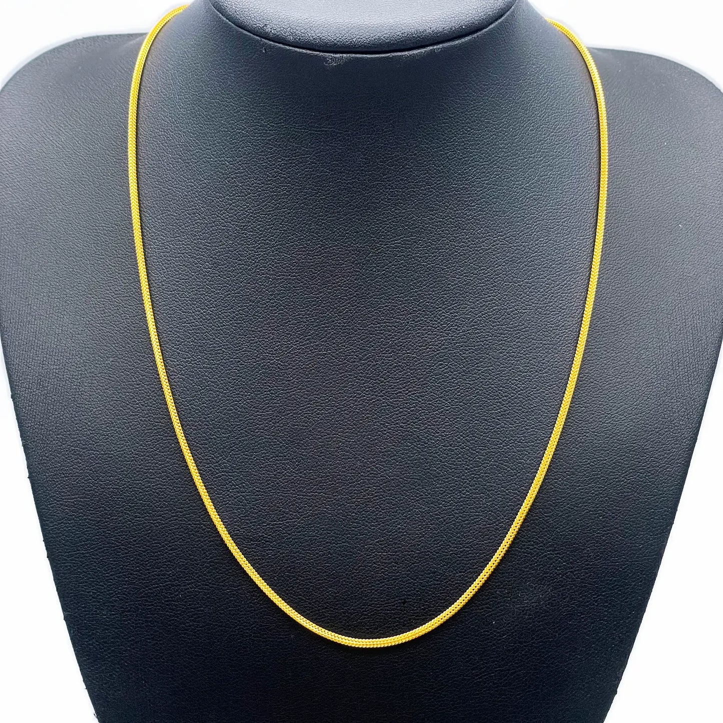 22ct Yellow Gold FoxTail Dragon Chain Necklace 18"inches 