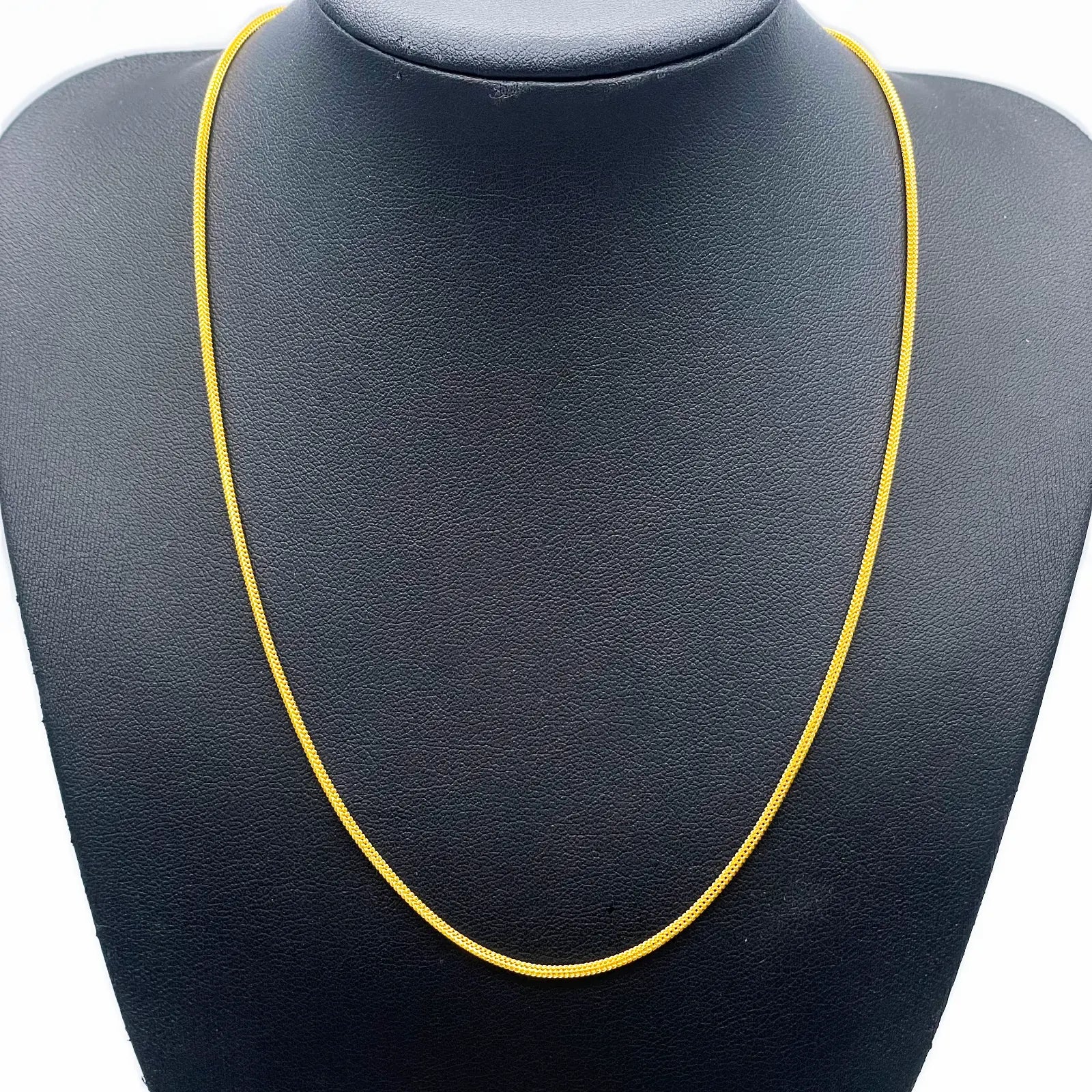 22ct Yellow Gold FoxTail Dragon Chain Necklace 18"inches 