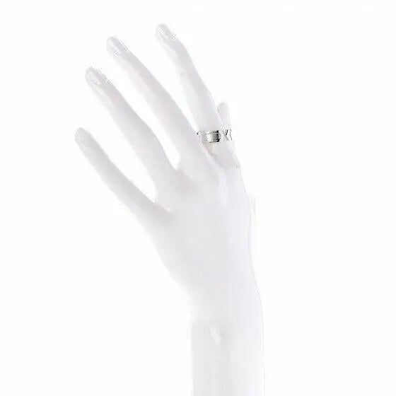 C De Cartier 18K White Gold 6mm Band Cartier Size 52 UK Size L Mint Condition 