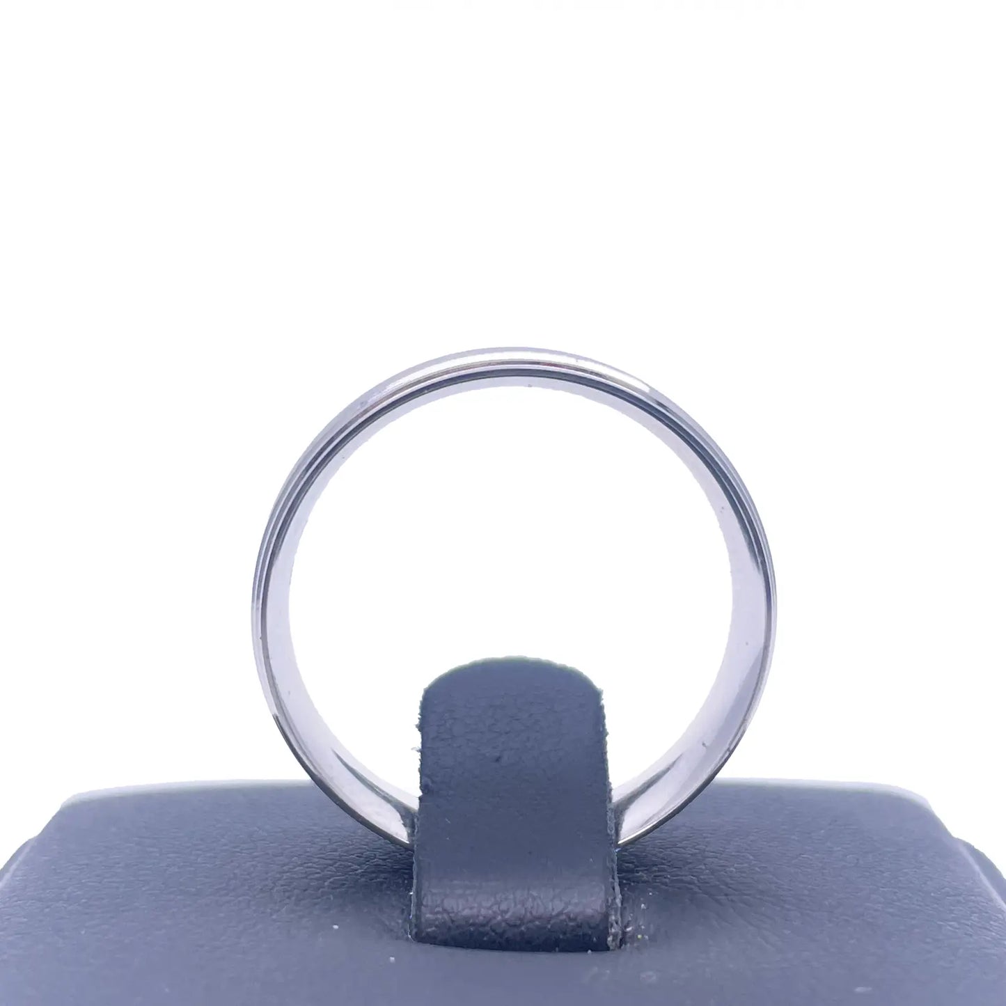 Mens Platinum Wedding Band 7mm Matt Centre & Grooved Edges Heavy Weight  Platinum Ring